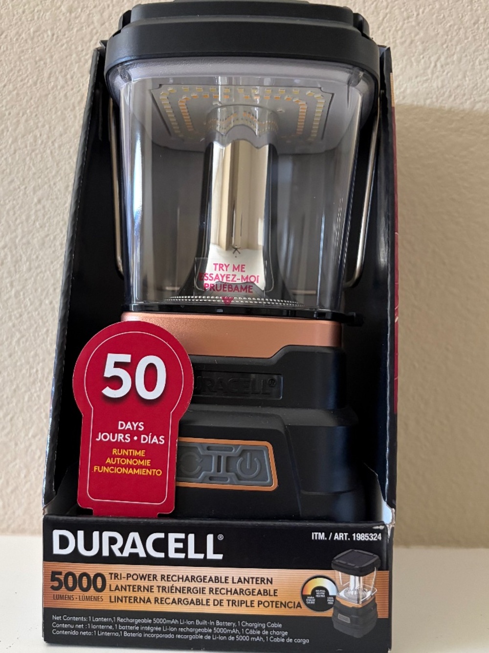 Duracell Rechargeable Lantern NEW